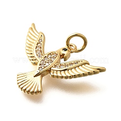 Pendentifs avec zircon cubiques à micro-pavés en laiton&nbsp;KK-B128-12G-06