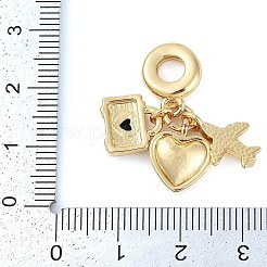 Стойка покрытие латунь прозрачный кубический цирконий европейские подвески-шармы KK-P287-18B-G