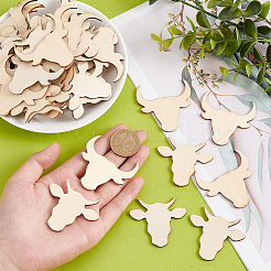 60 pièce de 2 styles de feuilles de bois non finies&nbsp;DIY-OC0010-52