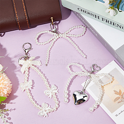 3 шт. 3 стиля сплава с пластиковыми и полиэстеровыми подвесными украшениями HJEW-BBC0001-07