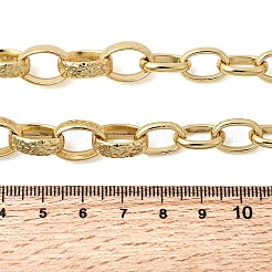 Цепочки из текстурированной латунной проволоки толщиной 10.5 мм&nbsp;NJEW-L013-05G