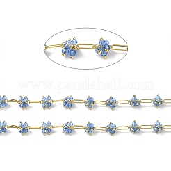 Цепи с овальными звеньями из латуни с покрытием из настоящей 18-каратной позолоченной латуни CHS-D036-02G-04