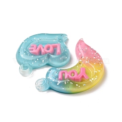 Полупрозрачные подвески из смолы градиентного цвета&nbsp;RESI-G048-01F