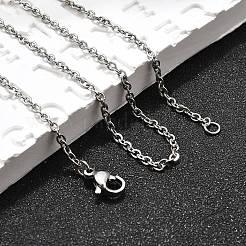 Не тускнеющие ожерелья из нержавеющей стали марки 304 NJEW-K090-01P