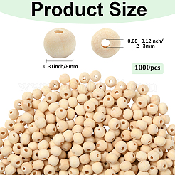 Натуральные незаконченные деревянные бусины&nbsp;WOOD-SP0001-62B