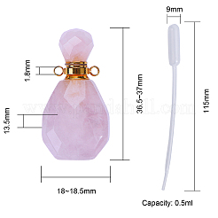 Ограненные натуральные драгоценные камни открывающиеся подвески для флаконов духов&nbsp;G-CJ0001-37