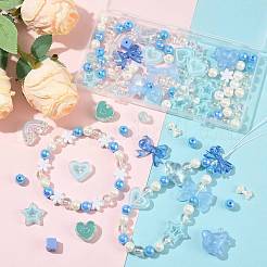 100шт 19 стиля прозрачные акриловые бусины&nbsp;MACR-FS0002-34