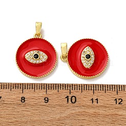 Pendentifs avec zircon cubiques à micro-pavés en laiton&nbsp;KK-F911-27G-01