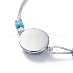 Pulseras de cuentas trenzadas de hilo de nylon ajustable&nbsp;BJEW-JB04440-04