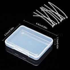 40 pièce 925 épingles à tête plate en argent sterling&nbsp;STER-SC0001-08