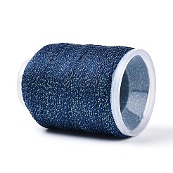 Cordon en polyester pailleté double brin de 200 m avec fil métallique&nbsp;OCOR-T019-01A-17