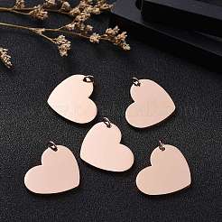 Pendentifs vierges estampés en acier inoxydable 304 avec placage ionique (IP)&nbsp;STAS-I311-26RG
