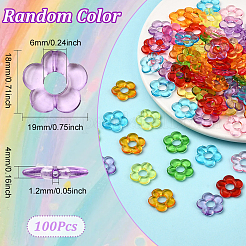 100шт прозрачная акриловая рамка из бусин&nbsp;MACR-SP0002-02