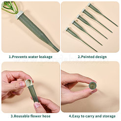 50 шт. пластиковые цветочные трубки для воды&nbsp;AJEW-GL0002-96A