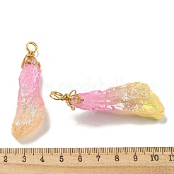 Гальванические большие подвески из необработанного натурального кварца с кристаллами&nbsp;G-A229-02G-04