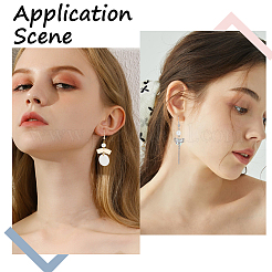 100 шт. 2-х цветные латунные французские крючки с катушкой и шариком KK-SC0003-62