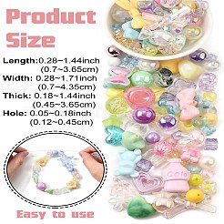 250 г непрозрачных и прозрачных акриловых бусин&nbsp;MACR-YW0003-89