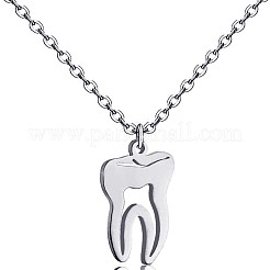 Ожерелья из нержавеющей стали в форме зуба 201 для женщин&nbsp;FS-WG21FEE-02