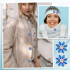 6 шт. пуговицы со стразами из сплава с 1 отверстиями BUTT-GA0001-15C