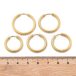 Серьги-кольца из нержавеющей стали 304 EJEW-R017-01G-01