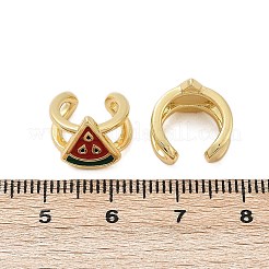 Orecchini a polsino in ottone smaltato&nbsp;EJEW-Q036-02B-G