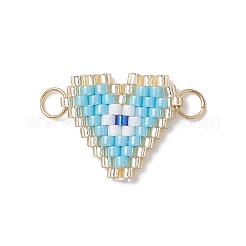 Подвески-сердечки из стеклянных бусин от сглаза PALLOY-MZ01048