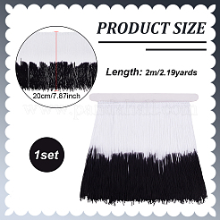 2 м двухцветная полиэстеровая лента с кисточками OCOR-FG0002-37C