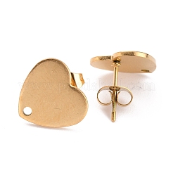 Ионное покрытие (ip) 304 нержавеющая сталь гвоздики фурнитура для сережек EJEW-O104-15G