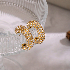 Серьги-гвоздики из нержавеющей стали 304 в форме буквы С&nbsp;ID3273