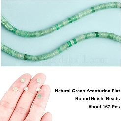 1 filo di perle di avventurina verde naturale&nbsp;G-NB0002-36