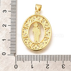 Anhänger aus Messing mit Mikropflaster und Zirkonia zum Thema Religion&nbsp;KK-L226-007G-20
