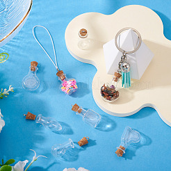 10 шт. 10 стиля мини-прозрачные подвески в виде бутылок&nbsp;FIND-TA0008-30