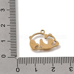 ステンレスペンダント201個  パンダチャーム  切り取る  18KGP本金メッキ  12x17x1mm  穴：1.3mm&nbsp;SA-CBA5D64-05G