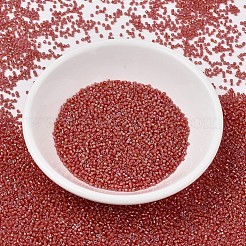 MIYUKIデリカビーズ  シリンダー  日本製シードビーズ  11/0  （db1780)ホワイトライニングフレームレッドアブ  1.3x1.6mm  穴：0.8mm  約2000PCS /ボトル  10 G /ボトル&nbsp;SEED-JP0008-DB1780