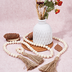 Деревянные кольца для салфеток из бисера AJEW-FH00006