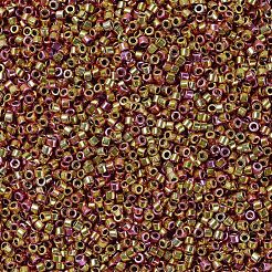 MIYUKIデリカビーズ  シリンダー  日本製シードビーズ  11/0  （db0501) 24ktゴールドアイリス  1.3x1.6mm  穴：0.8mm  約20000個/袋  100 G /袋&nbsp;SEED-J020-DB0501