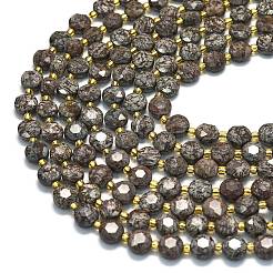 Натуральный красный снежинка обсидиан бисер прядь G-C116-A11-02