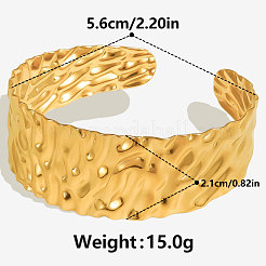 Текстурированные браслеты-манжеты из нержавеющей стали 304 для женщин&nbsp;AR7791-2