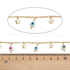 Латунный оберег от сглаза с цепями из звездных звеньев CHC-H115-08G