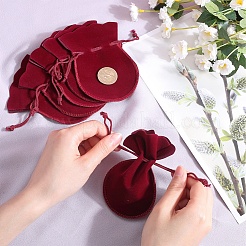 20 шт. бархатные сумки-шнурки из тыквы TP-BBC0001-07B-05