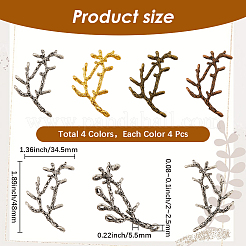 16 шт. 4-цветные литые многожильные звенья&nbsp;FIND-SC0016-19