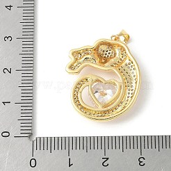 Латунные микро проложить кубического циркония подвески&nbsp;ZIRC-I071-21G