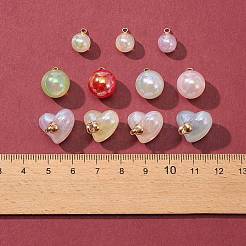 24шт 3 вида акриловых подвесок с радужным переливчатым покрытием&nbsp;OACR-FS0001-30