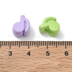 スプレー塗装合金欧州のビーズ  大穴ビーズ  音符  ミックスカラー  11x10x8mm  穴：4.5~5mm&nbsp;AL-CBA5B8E-16