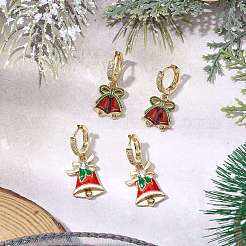Pendientes de aro de aleación de esmalte&nbsp;EJEW-JE06159-01