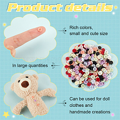 500 шт. 10-х цветные нейлоновые кнопки BUTT-FG0001-22