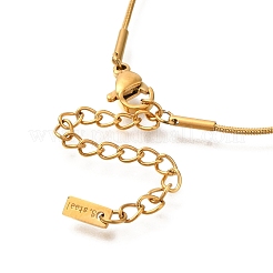 Ионное покрытие (ip) 304 нержавеющая сталь кулон в форме сердца змея цепи ожерелья для женщин NJEW-F328-13G