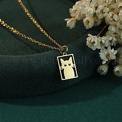 Прямоугольное ожерелье из нержавеющей стали 304&nbsp;FS-WGDBF09-01