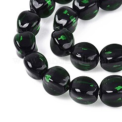 Бусины ручной работы бусины серебряной фольгой FOIL-T024-12B