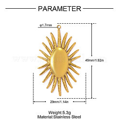 Anhänger aus Edelstahl 304&nbsp;STAS-OY015-85G
